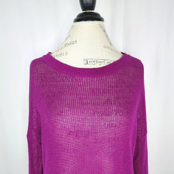 Eileen Fisher Sweater Small Purple Knit - Picture 2 of 8